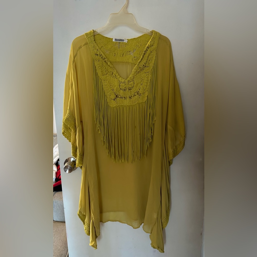 monoreno Beach cover up fringe top